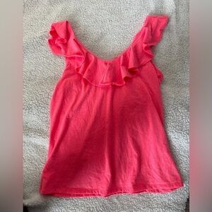 Lilly Pulitzer Alessa Ruffle Tank Top Paradise Pink Size Small